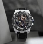 Rolex Submariner 3135 Skeleton Movement 40mm Carbon Fiber Case Fabric Band Watch